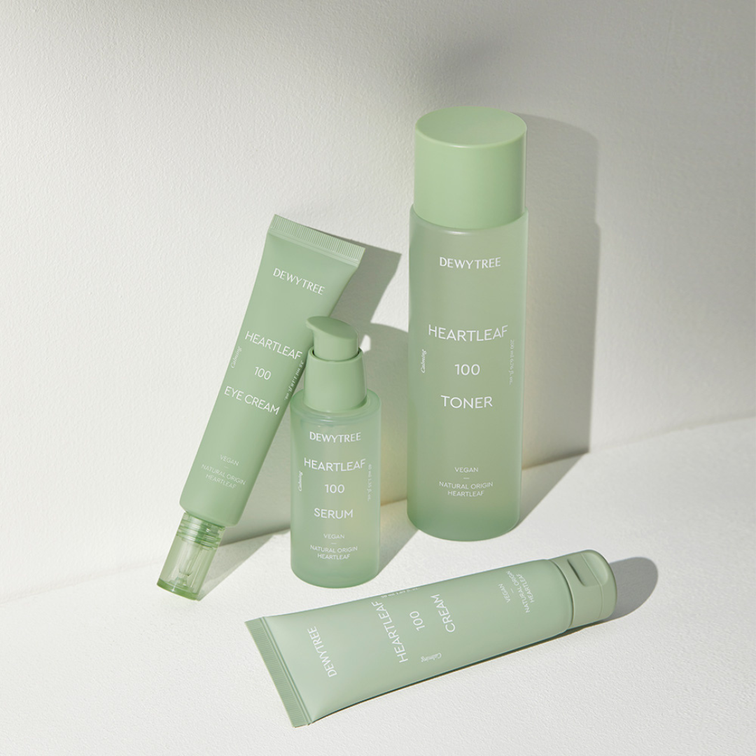 Lote Productos de línea Heartleaf 100 de Dewytree - marca coreana