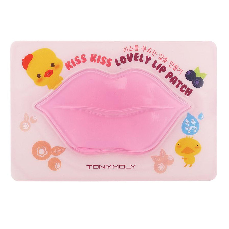 Parches Labios Kiss Kiss Tonymoly 10g hidrogel - Frutos rojos colágeno efecto volumen K-Beauty