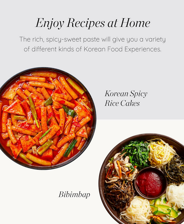 Salsa Gochujang SEMPIO 500g - presente en platos como tteokbokki bibimbap Kdramas