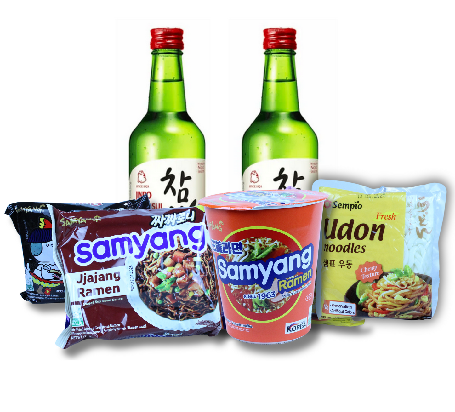 Pack Pijamada Con K, Solo ADULTOS - soju coreano y ramen