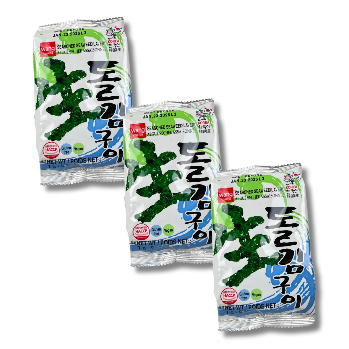 3 Snacks de Alga Nori - Daechun de Corea del Sur