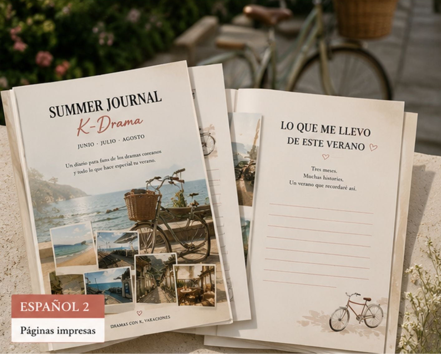 Summer Journal K-Drama imprimible para fans de los dramas coreanos