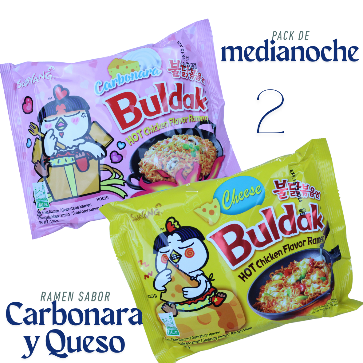 PACK Medianoche con Envío Gratis - Soju + Cerveza coreana + Ramen Buldak