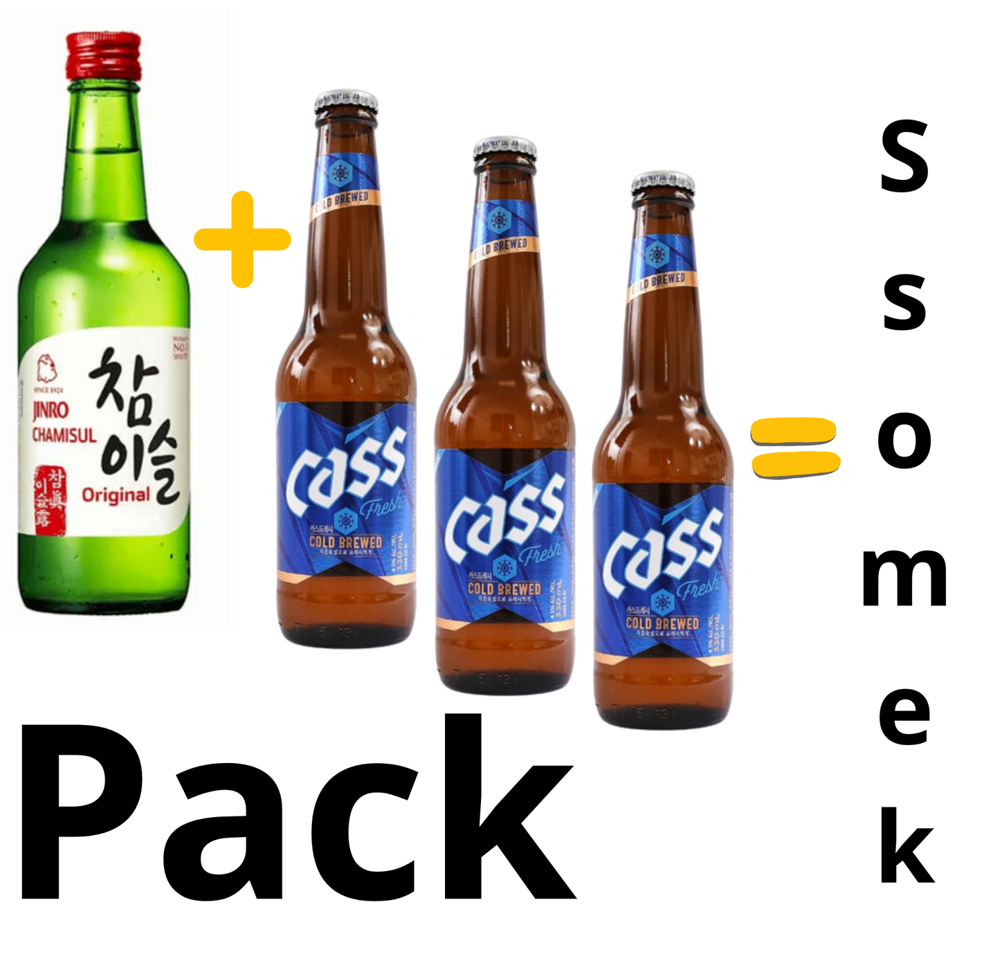 Pack Somek - soju y cerveza de Corea