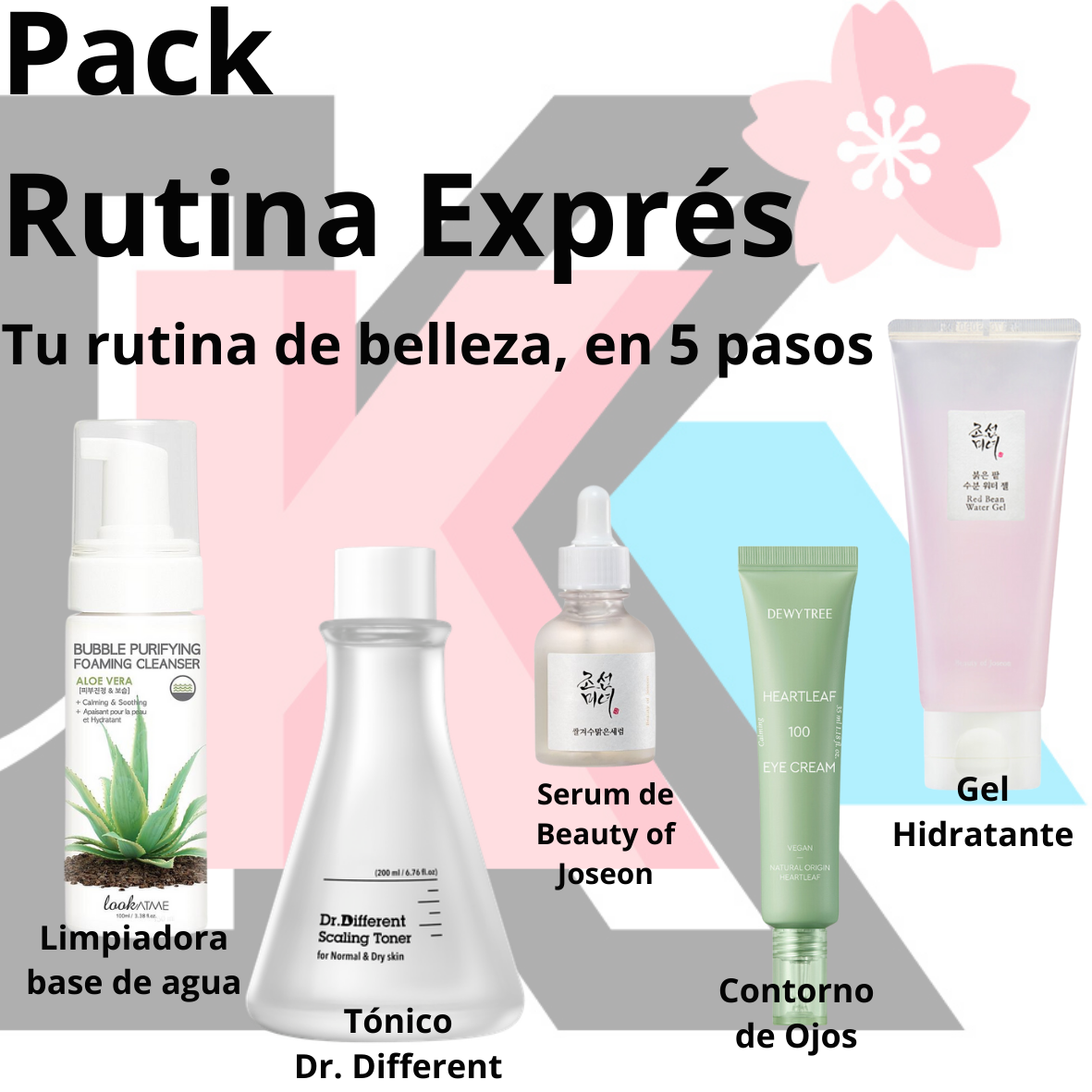 Pack Rutina Coreana Exprés - 5 pasos - ENVÍO GRATIS