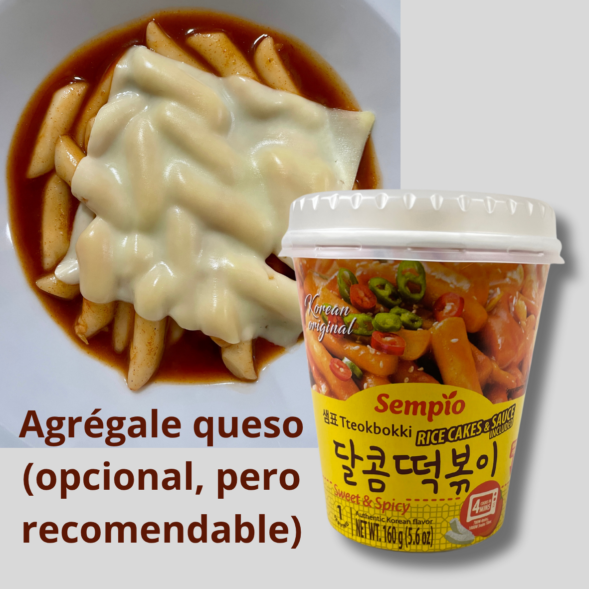 Tteokbokki coreano dulce/picante instantáneo - Sempio