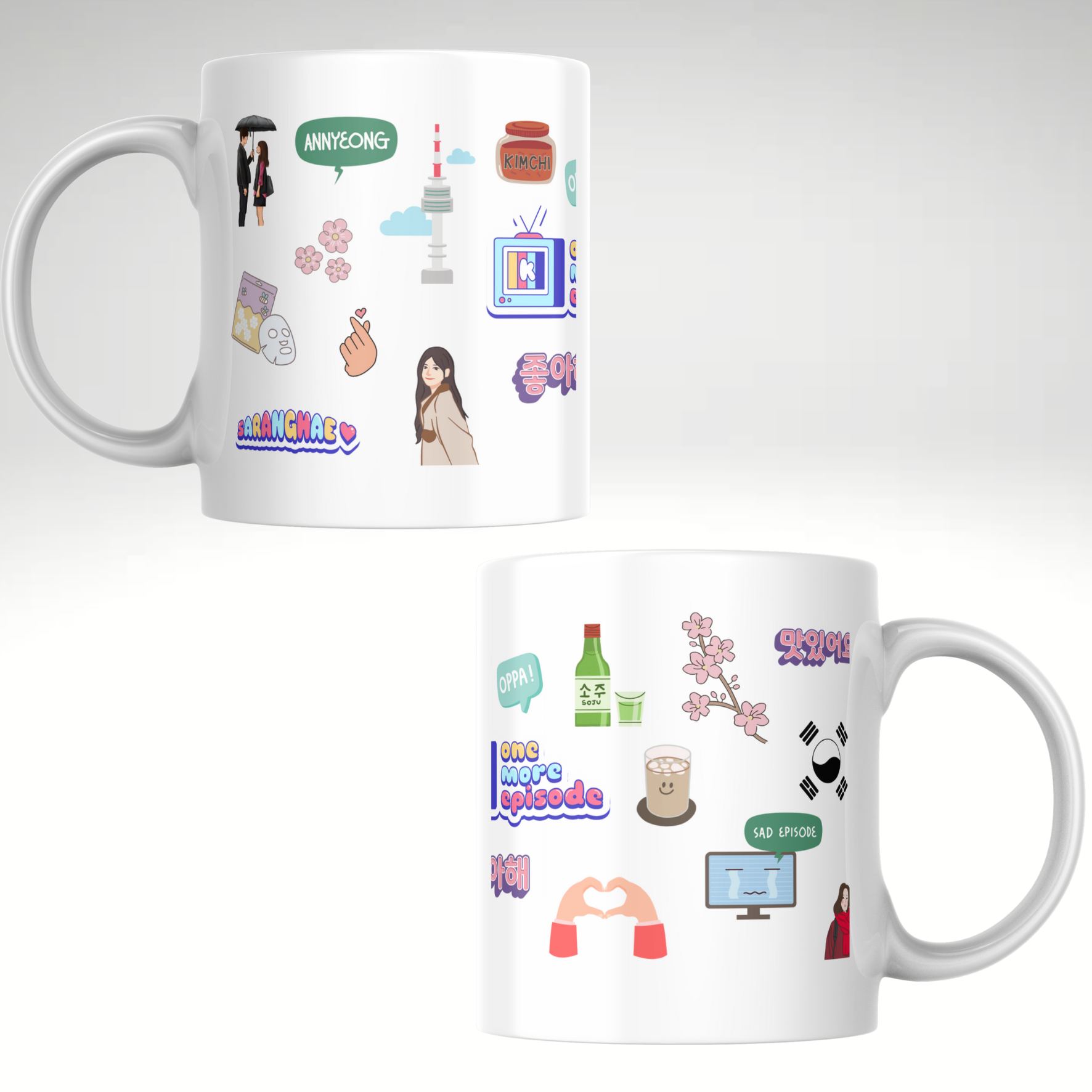 Taza Mundo del Kdrama - Diseño cultura coreana merchandising