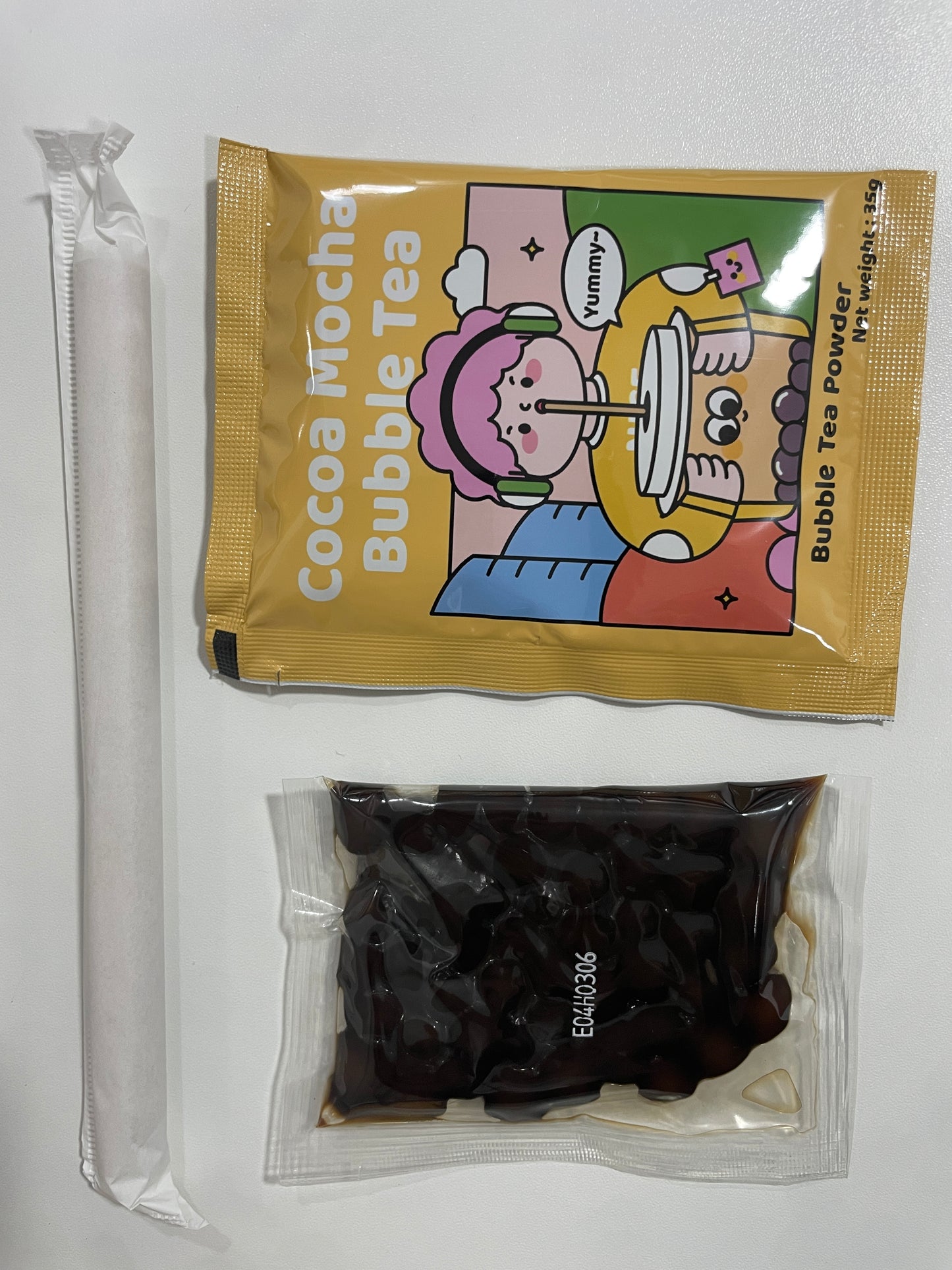 Kit bebida chocolatada con bolitas de tapioca - Boba Moca - Bubble tea